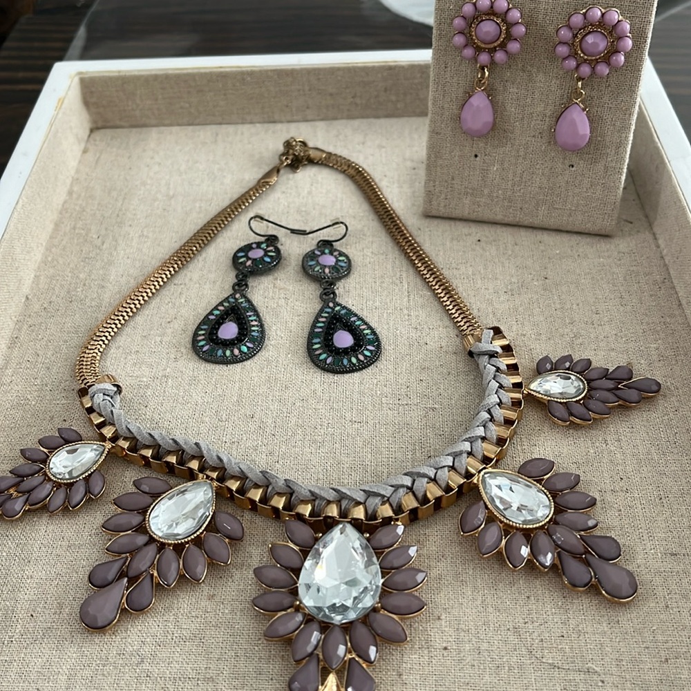 Purple jewelry lot